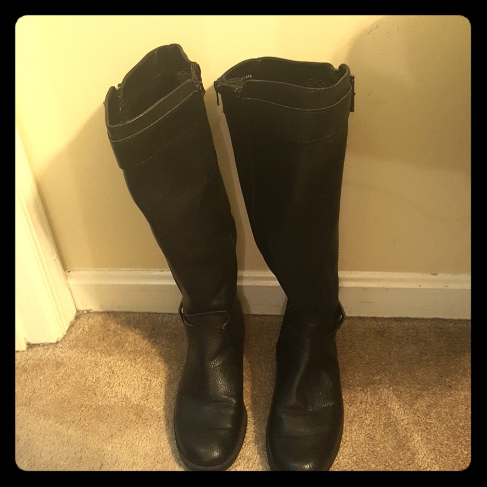 High wide calf boots